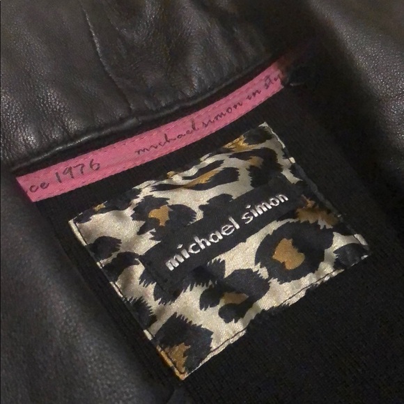 Michael Simon jacket with lamb leather, sz M - Picture 2 of 3